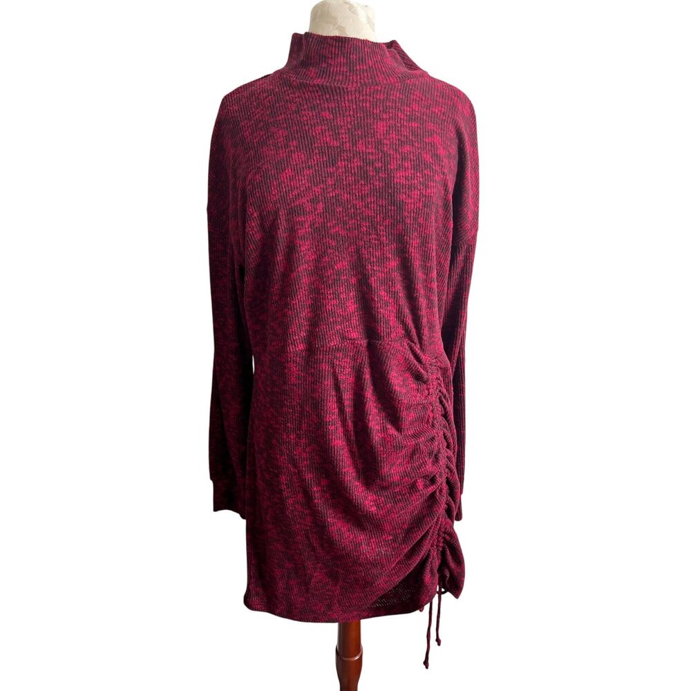 Xhilaration Sweater Dress NWT Mock Neck Rouched Waist XXL